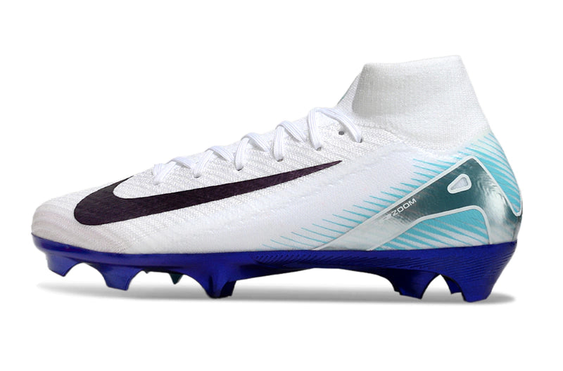 Chuteira Nike Mercurial Superfly 10 Elite Campo - Branco/Azul