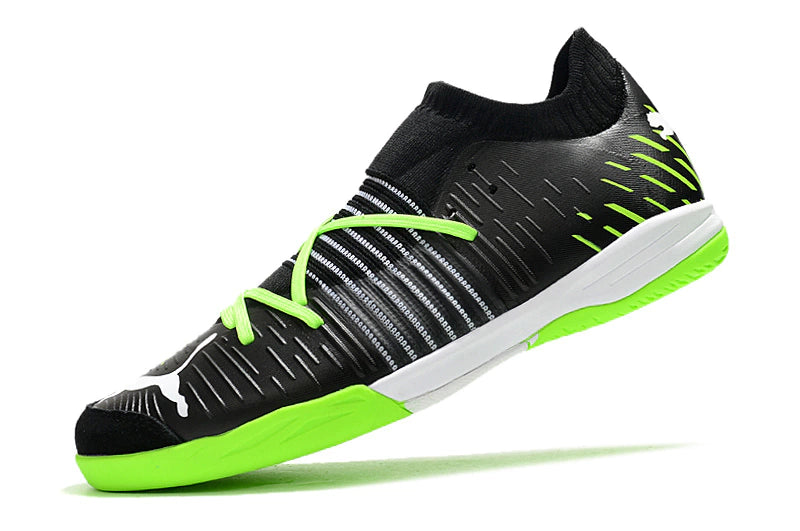 Chuteira Puma Future Z 1.1 Pro Cage Futsal - Preto/Verde