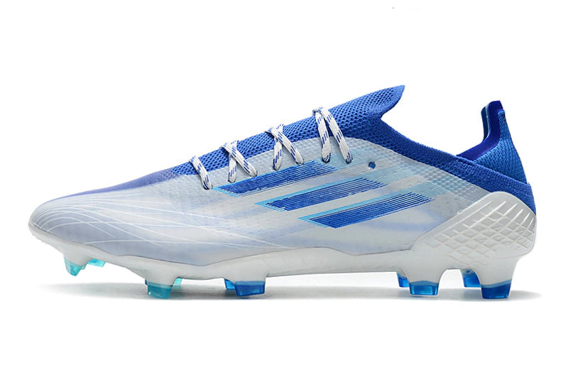 Chuteira Adidas Speedfow.1 FG - Branco/Azul
