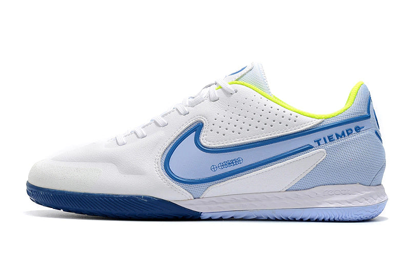 Chuteira Nike React Tiempo Legend 9 Pro Futsal IC - Branco/Azul