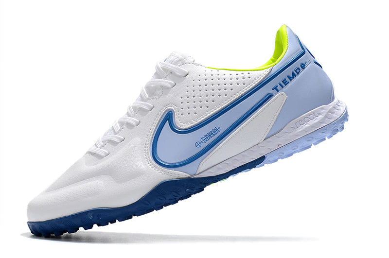 Chuteira Nike Tiempo 9 Pro Society - Branco/Azul/Verde