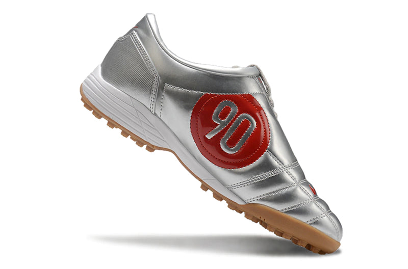 Chuteira Nike Total 90 Society - Prata/Vermelho