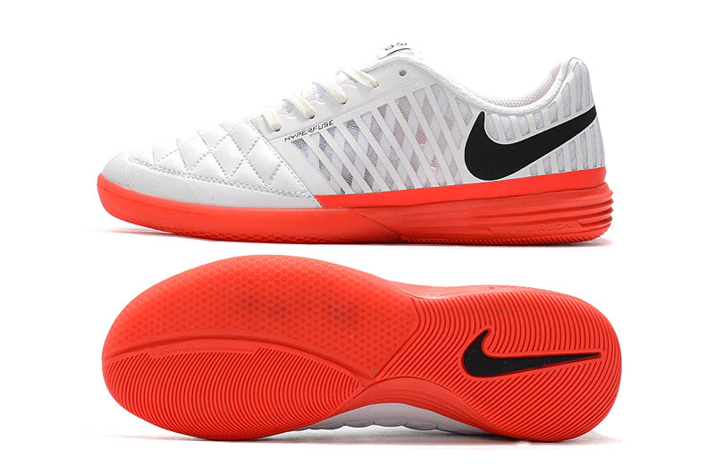 Chuteira Nike Lunar Gato Futsal - Branco/Vermelho