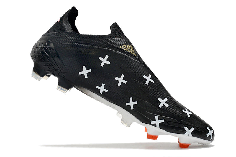Chuteira Adidas Speedfow+ FG - Preto/Branco/Vermelho