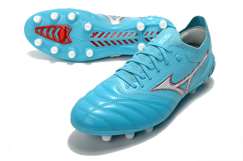 Chuteira Mizuno Morelia Neo 3 Campo FG - Azul/Branco