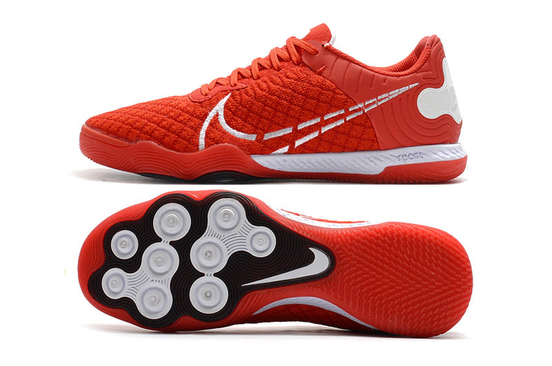Chuteira Nike React Gato Futsal IC - Vermelho/Branco