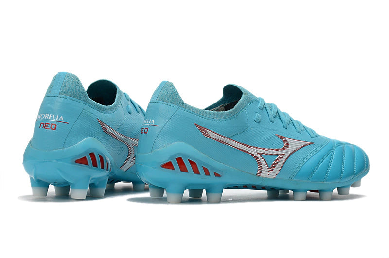 Chuteira Mizuno Morelia Neo 3 Campo FG - Azul/Branco