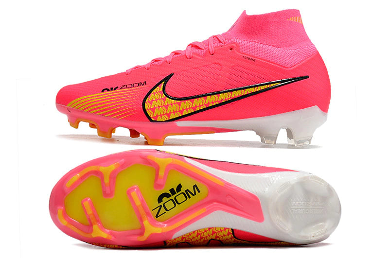 Chuteira Nike Air Zoom Mercurial Superfly 9 Elite - Rosa/Amarelo