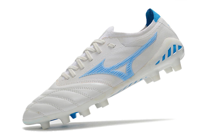 Chuteira Mizuno Morelia Neo 3 Campo FG - Branco/Azul
