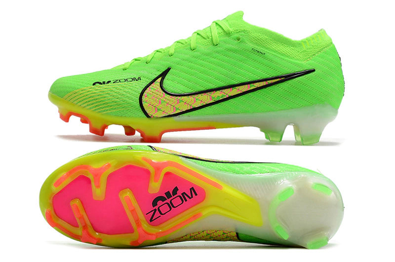 Chuteira Nike Air Zoom Mercurial Vapor 15 Elite FG - Verde/Rosa