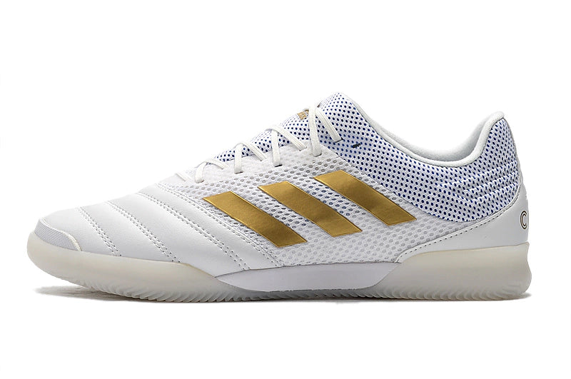 Chuteira Adidas Copa 20.1 Futsal - Branco/Dourado