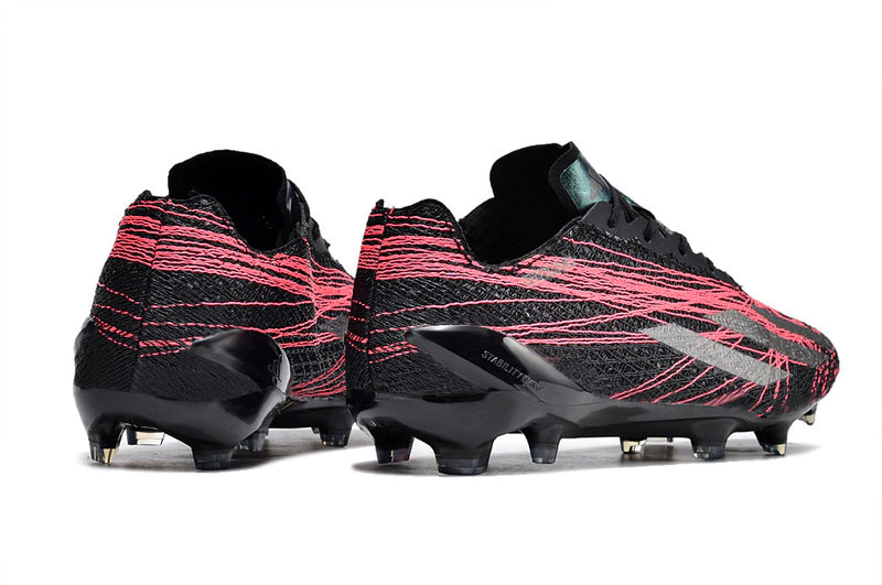 Chuteira Adidas X CrazyFast+ Strung FG - Preto/Vermelho