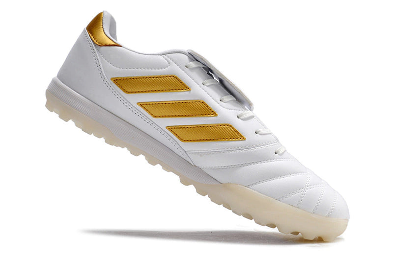 Chuteira Adidas Copa Gloro Society - Branco/Dourado