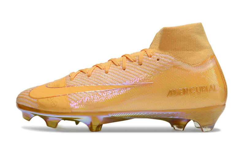 Chuteira Nike Air Zoom Mercurial Superfly 10 Elite Campo - Dourado