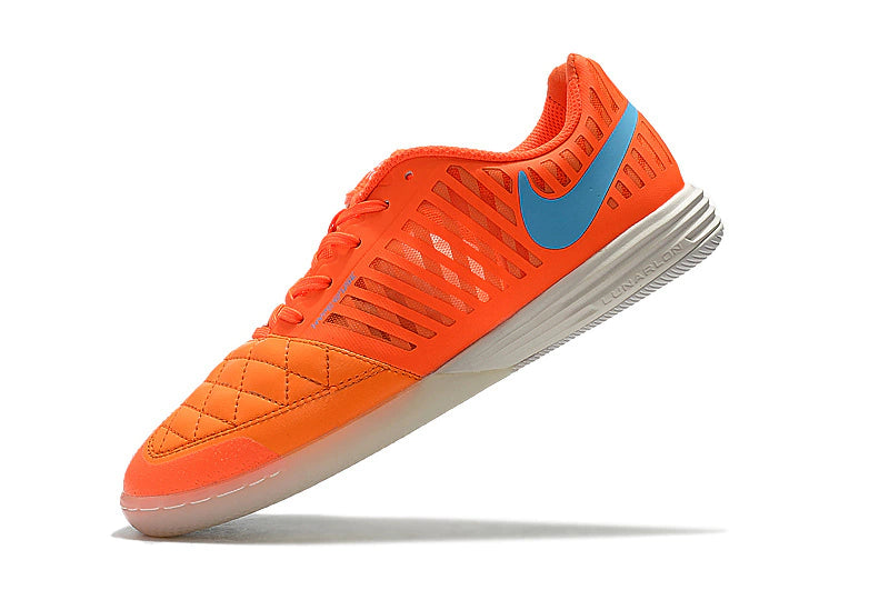 Chuteira Nike Lunar Gato Futsal - Laranja/Azul