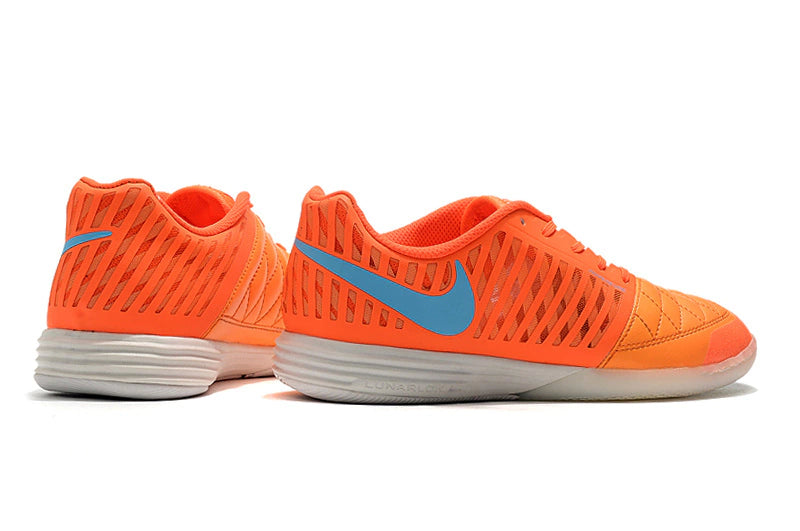 Chuteira Nike Lunar Gato Futsal - Laranja/Azul
