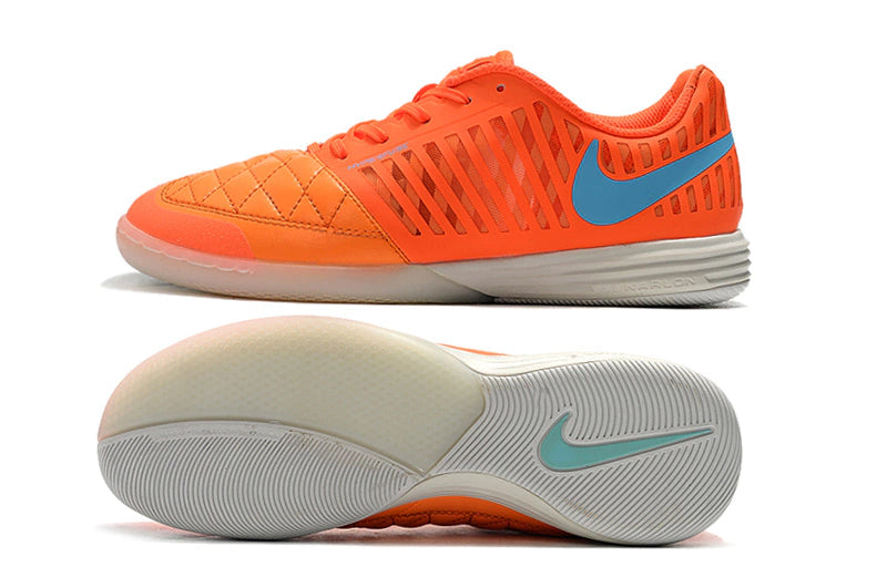 Chuteira Nike Lunar Gato Futsal - Laranja/Azul