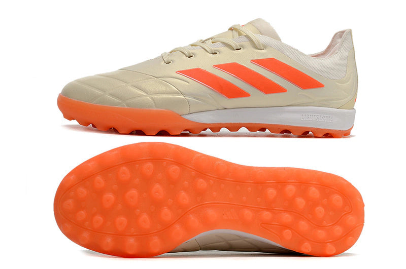 Chuteira Adidas Copa Pure.1 Society - Bege/Laranja