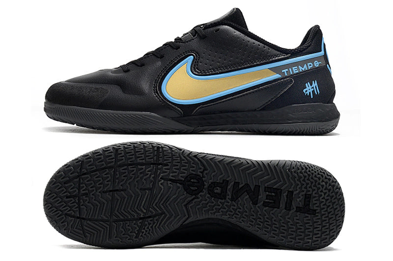 Chuteira Nike React Tiempo Legend 9 Pro Futsal IC - Preto/Dourado