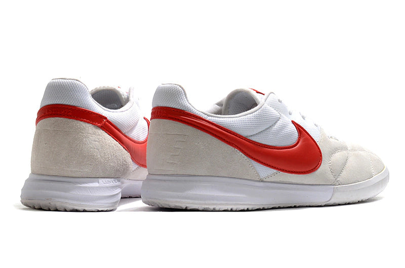 Chuteira Nike Premier 2 Futsal IC - Branco/Vermelho