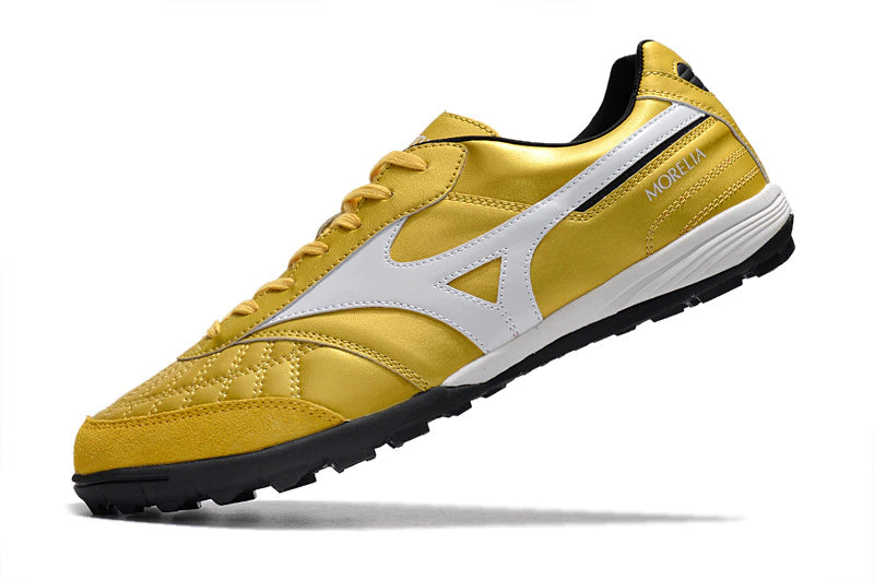 Chuteira Miuzno Morelia Neo Sala Society - Dourado/Branco