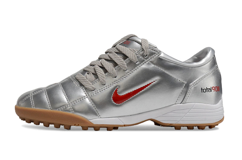 Chuteira Nike Total 90 Society - Prata/Vermelho