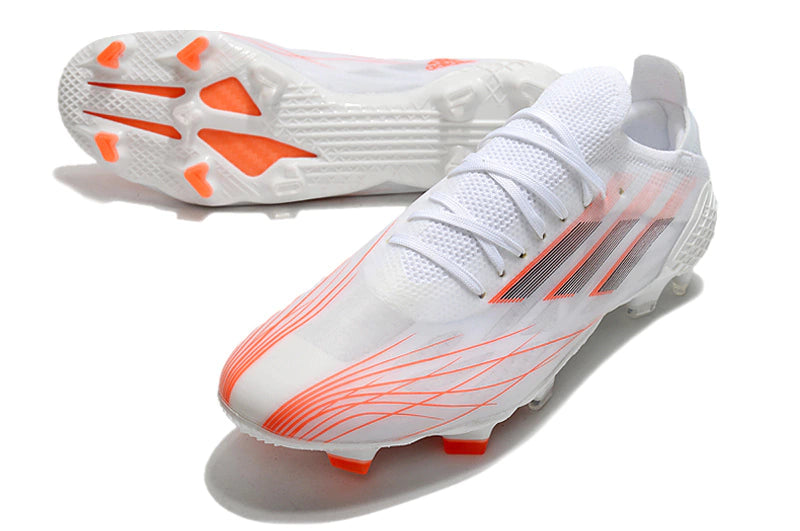 Chuteira Adidas Speedfow.1 FG - Branco/Laranja