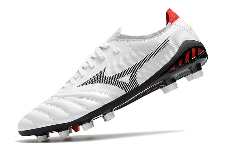 Chuteira Mizuno Morelia Neo 3 Campo FG - Branco/Preto/Vermelho
