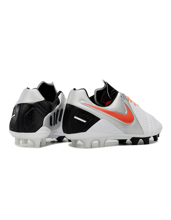 Chuteira Nike Tiempo CTR360 Maestri 3 Campo FG - Branco/Prata/Laranja/Preto
