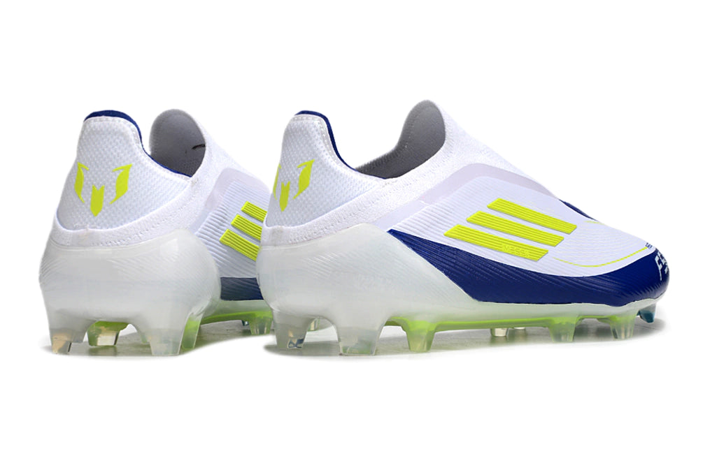 Chuteira Adidas F50 X Laceless Campo - Branco/Azul