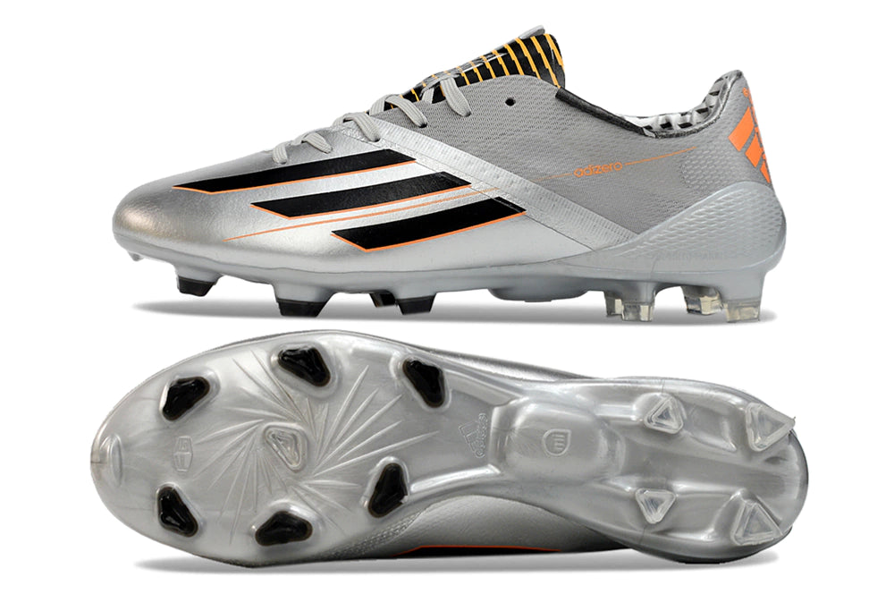 Chuteira Adidas F50 X Campo - Laranja/Preto - Prata/Preto