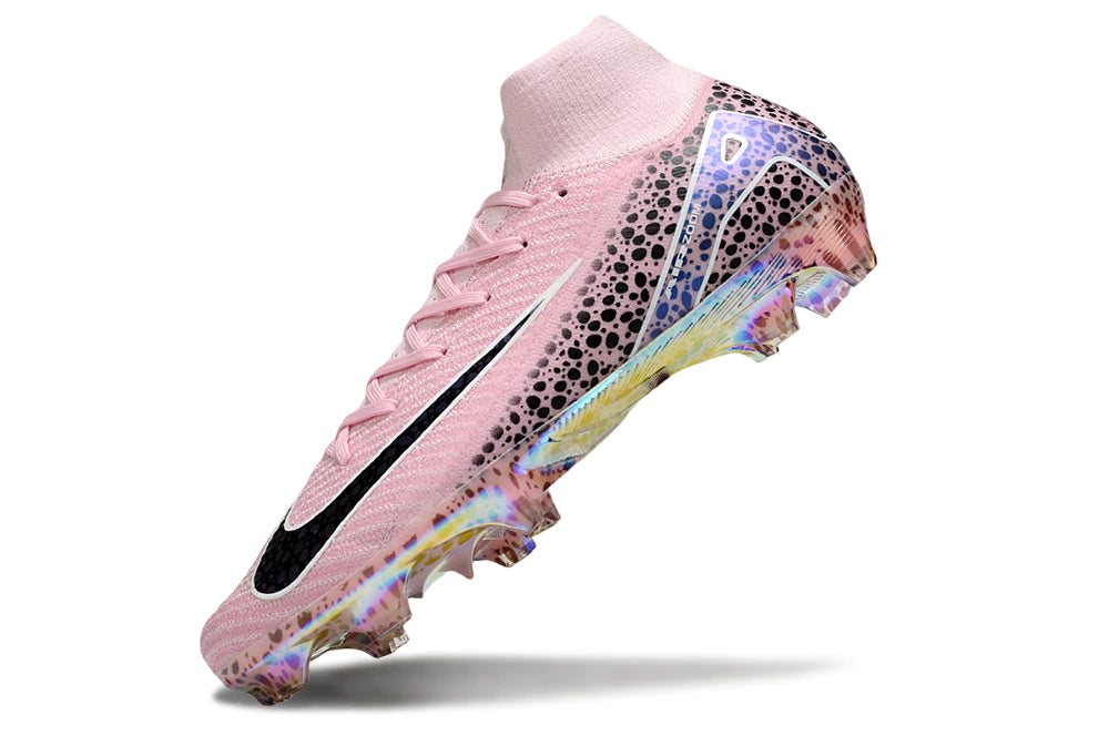 Chuteira Nike Air Zoom Mercurial Superfly 10 Elite Campo - Rosa/Preto