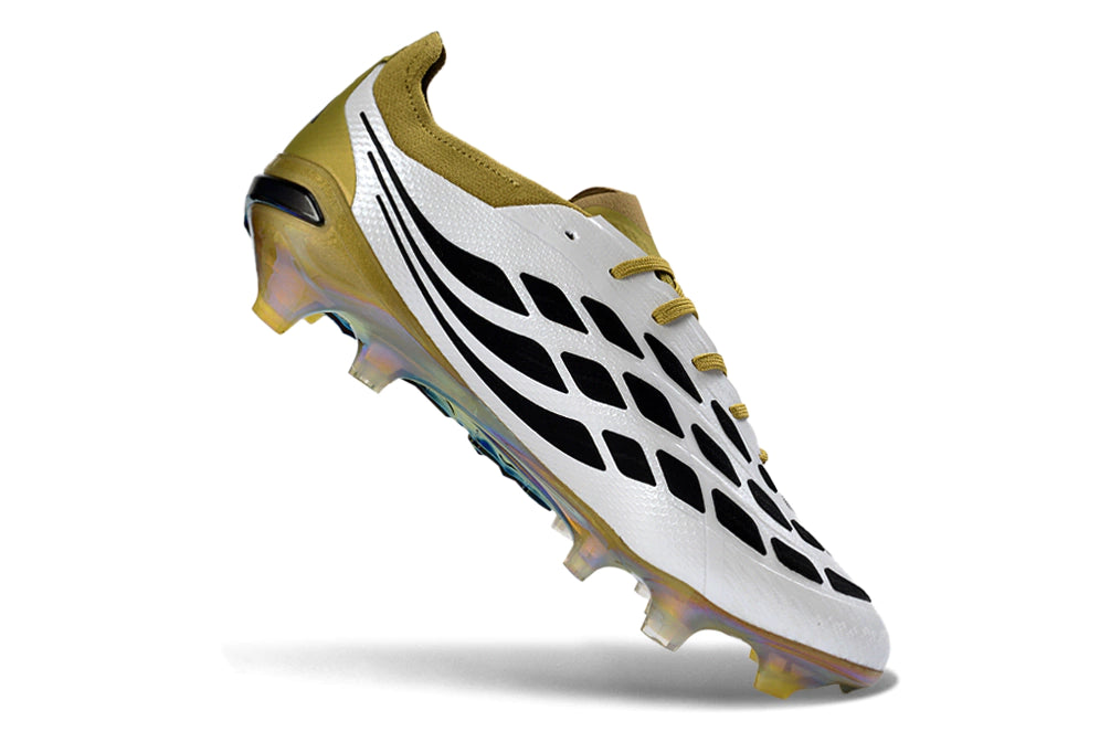 Chuteira Adidas Predator Elite 26 Campo FG - Branco/Dourado