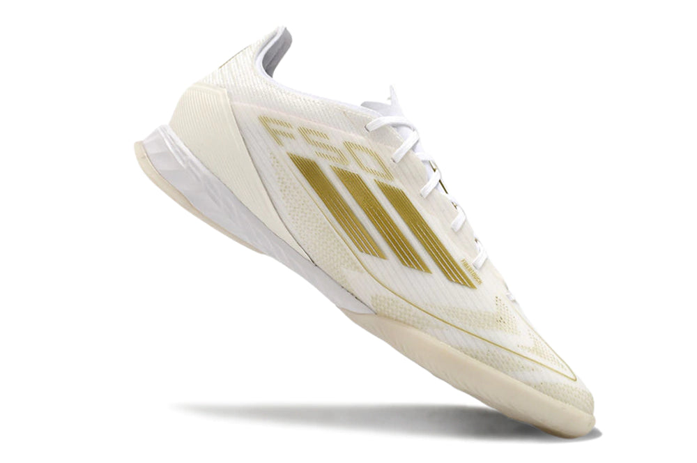 Chuteira Adidas X F50 Futsal - Branco/Dourado