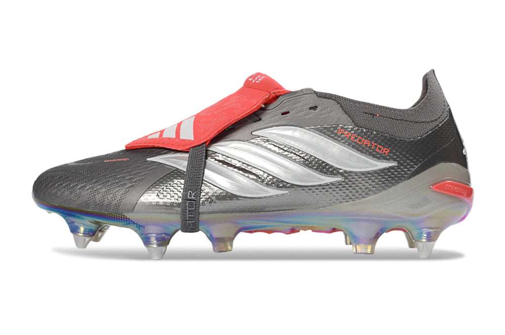 Chuteira Adidas Predator Tongue 26 Elite SG - Prata
