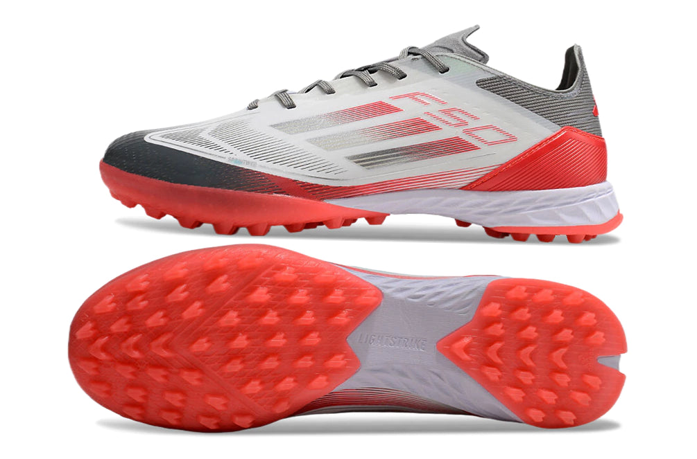 Chuteira Adidas X F50 Pro Society Cinza/Laranja/Branco