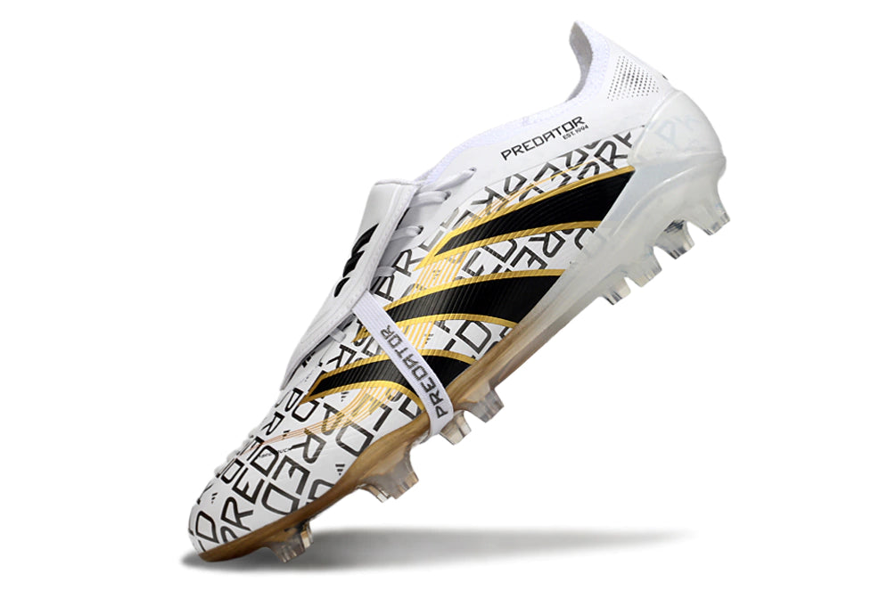 Chuteira Adidas Predator Elite Tongue 25 Campo FG - Branco/Preto