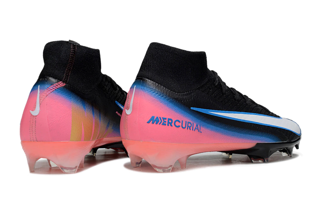 Chuteira Nike Air Zoom Mercurial Superfly 10 Elite Campo - Preto/Branco