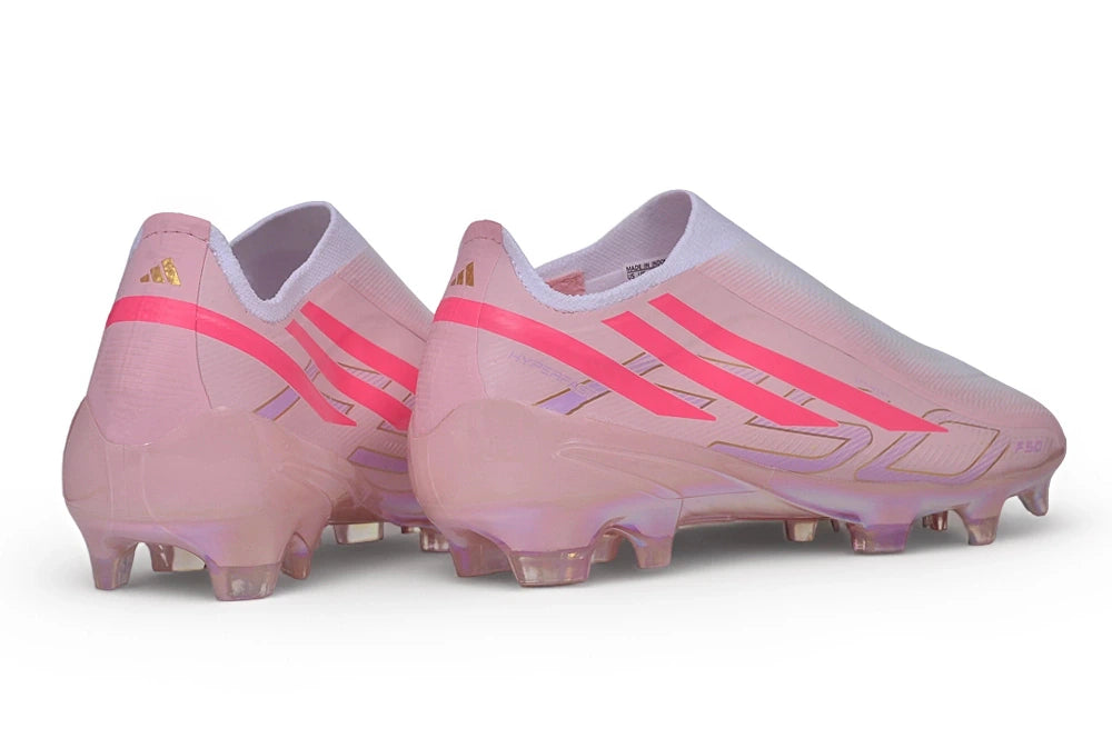 Chuteira Adidas F50 Hyperfast Laceless FG - Rosa