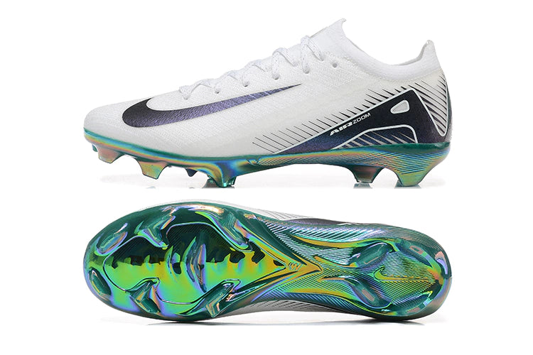 Chuteira Nike Air Zoom Mercurial Vapor 16 Elite FG - Branco/Preto/Verde