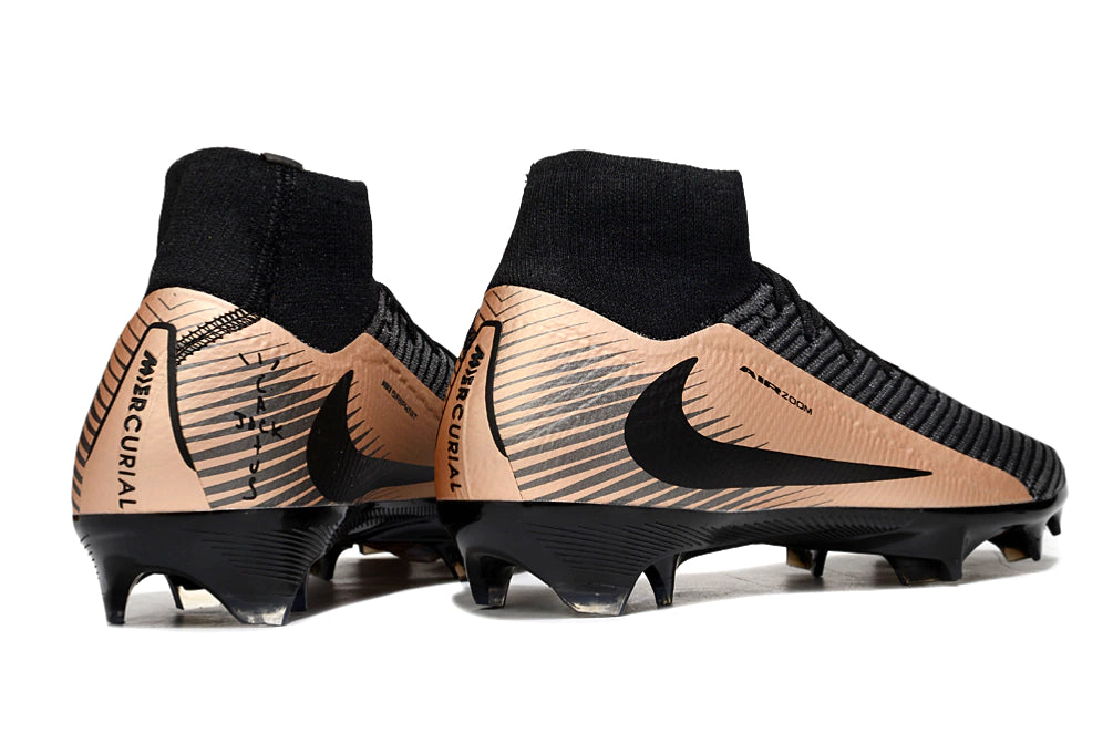 Chuteira Nike Air Zoom Mercurial Superfly 10 Elite Campo - Preto/Bege
