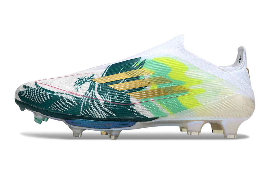 Chuteira Adidas F50+ Elite Campo - Branco/Verde