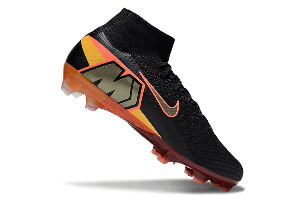 Chuteira Nike Air Zoom Mercurial Superfly 10 Elite Campo - Preto/Laranja