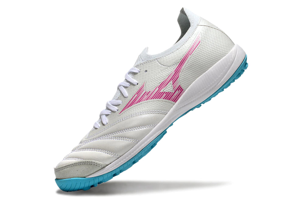 Chuteira Miuzno Morelia Neo Sala β Society - Azul/Branco /Rosa
