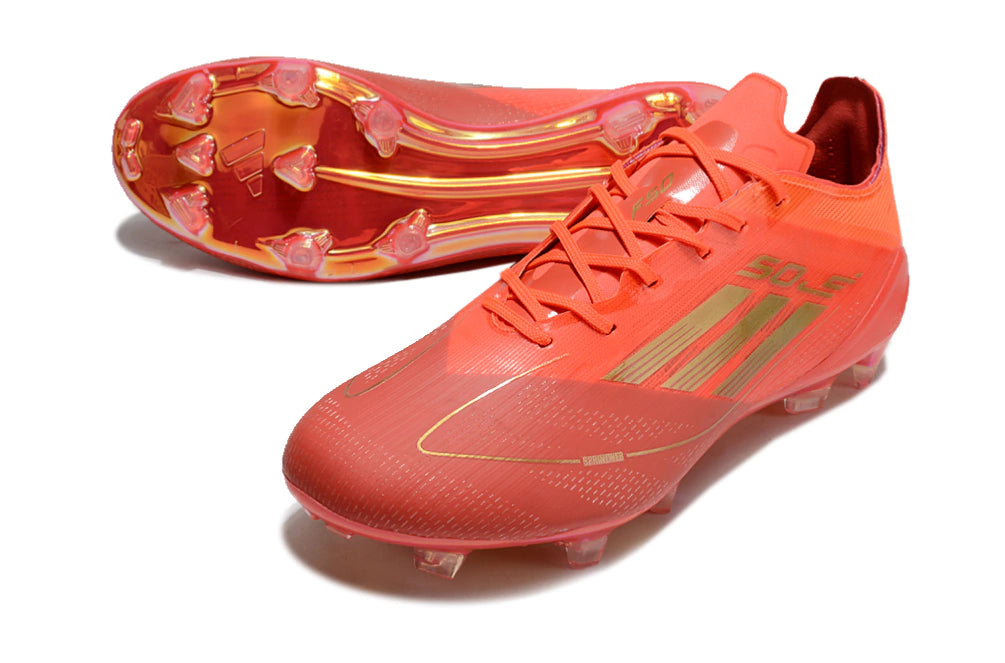 Chuteira Adidas F50 X Campo - Laranja/Dourado