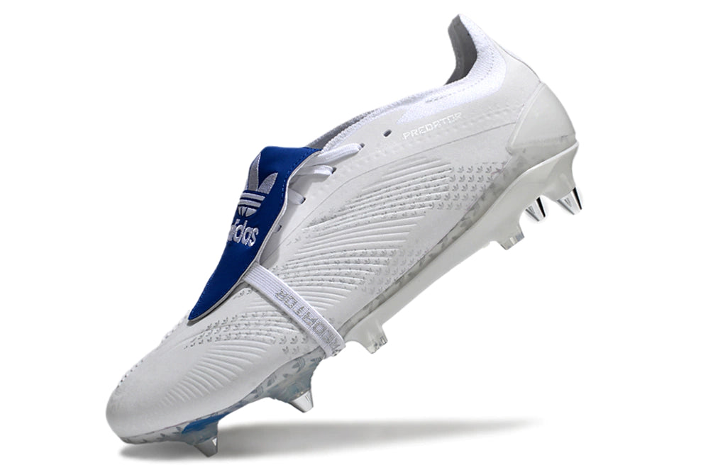Chuteira Adidas Predator Elite Tongue SG - Branco/Azul