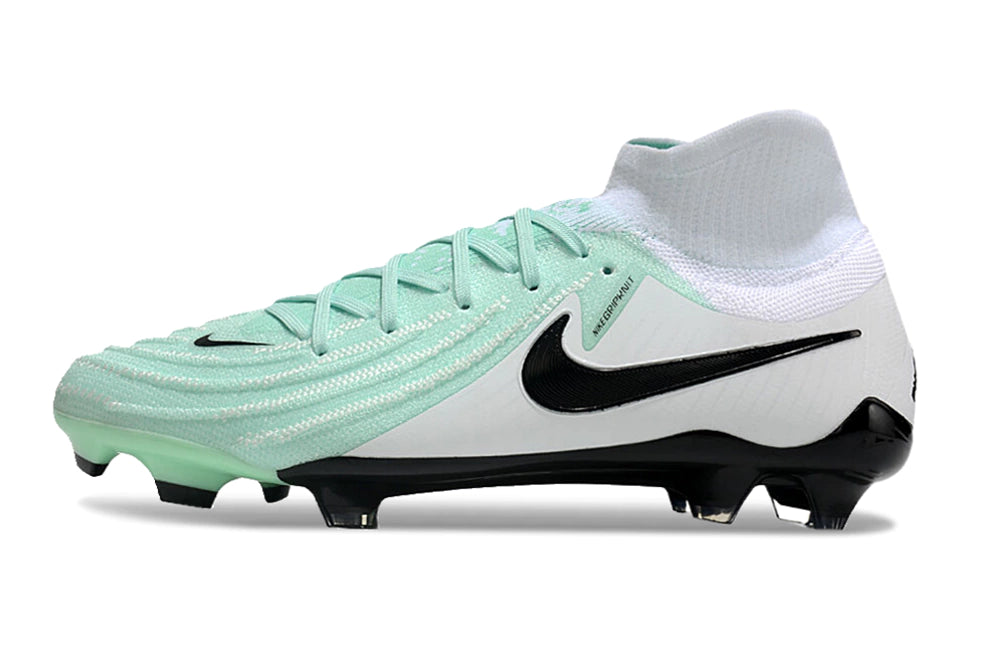 Chuteira Nike Campo Phantom Luna 2 Elite Campo FG - Branco/Azul claro