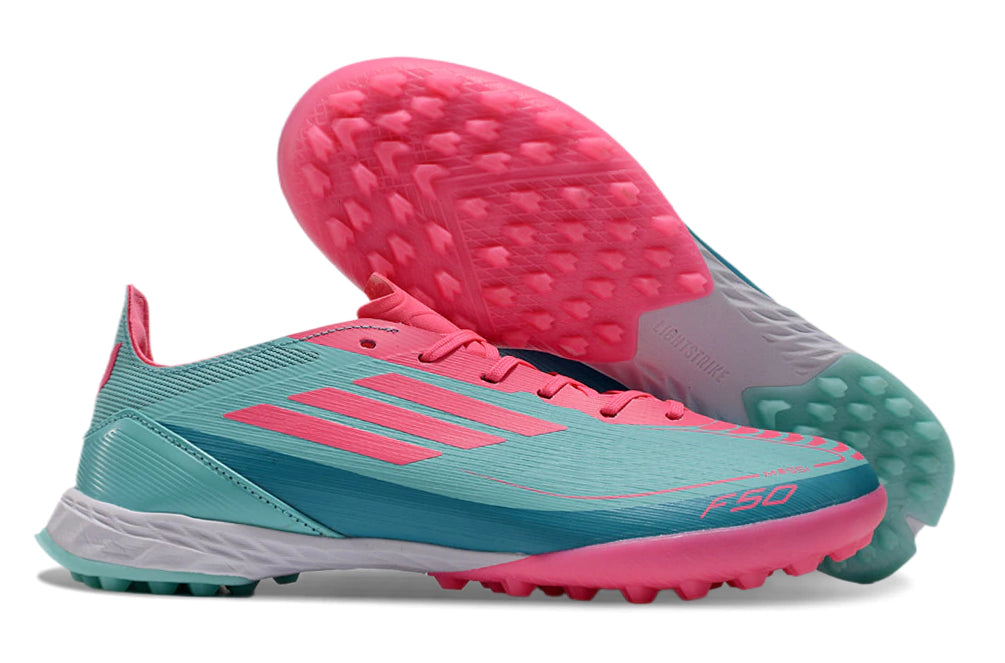 Chuteira Adidas X F50 Pro Society - Azul/Rosa/Branco