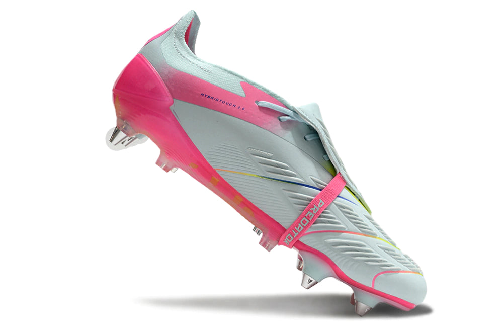 Chuteira Adidas Predator Elite Tongue SG - Rosa/Branco