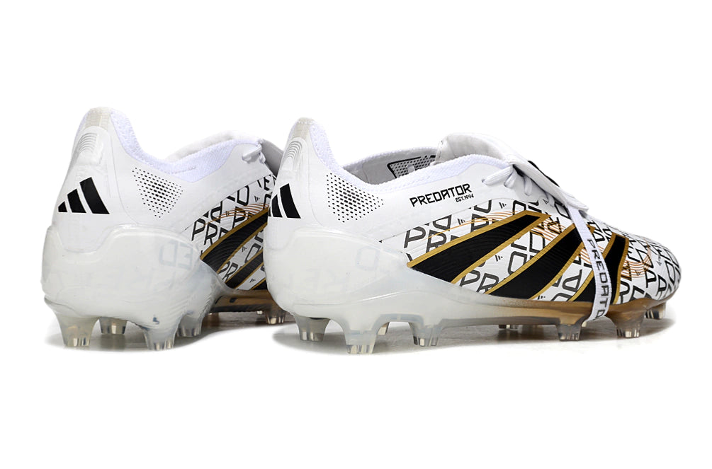 Chuteira Adidas Predator Elite Tongue 25 Campo FG - Branco/Preto